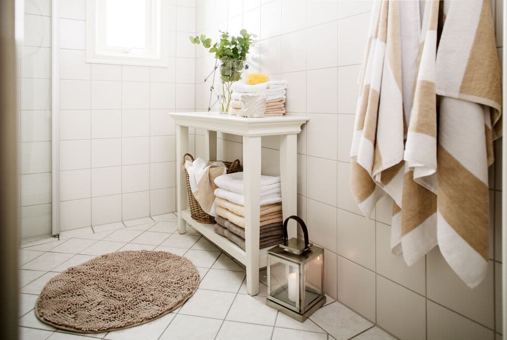 Baderomsmatte rund, På modell 1