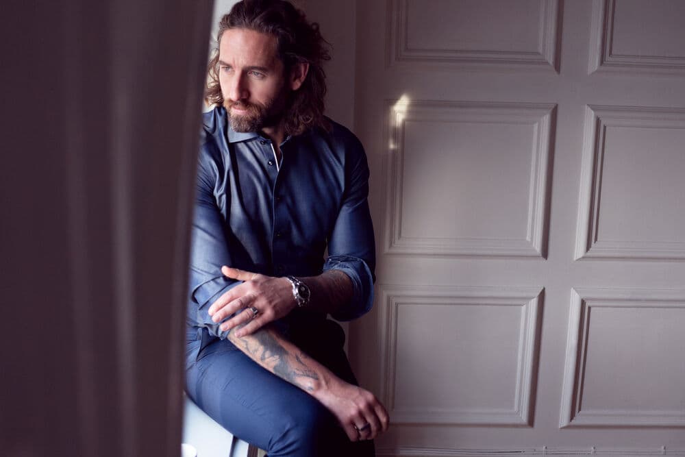 RB120 Twill Slim, På modell 3