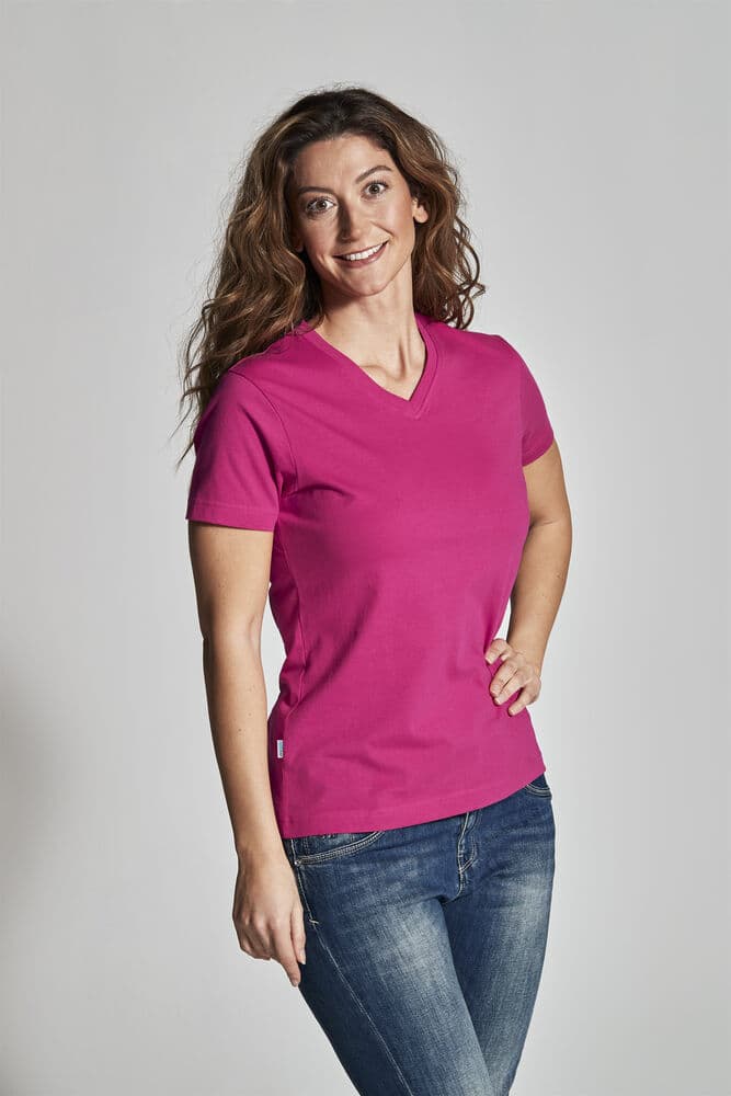 T-Shirt V-Neck Lady, På modell 1