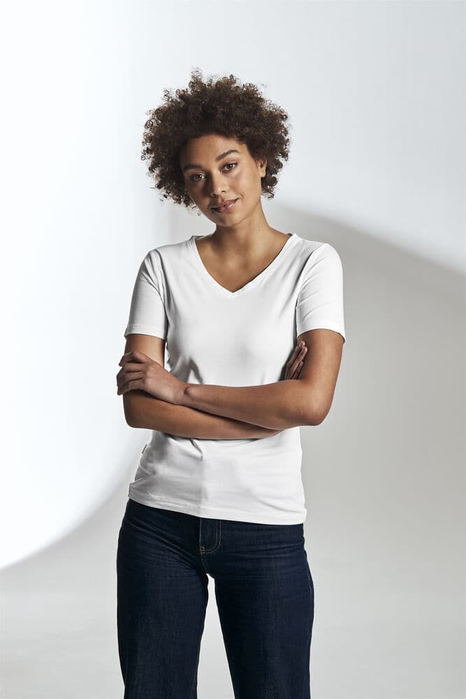 Stretch V-Neck Lady, På modell 4