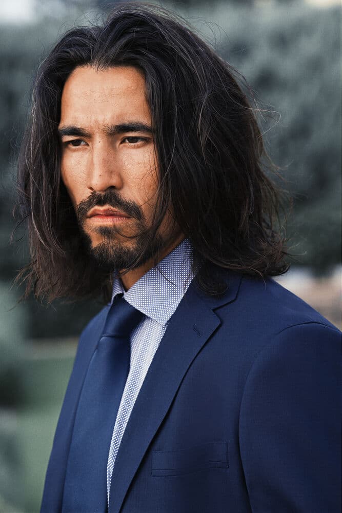 JH&F Tie Silk Oxford, På modell 1