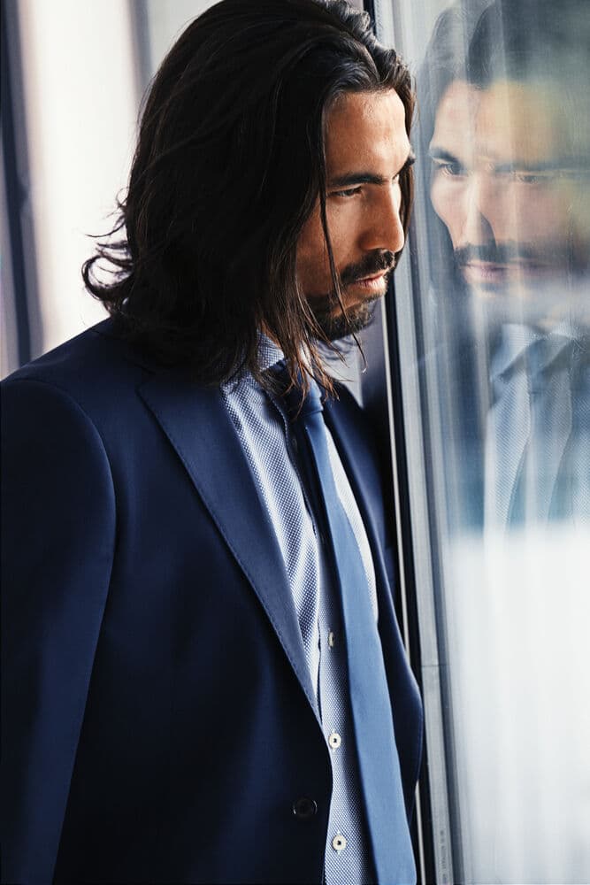JH&F Tie Silk Oxford, På modell 2