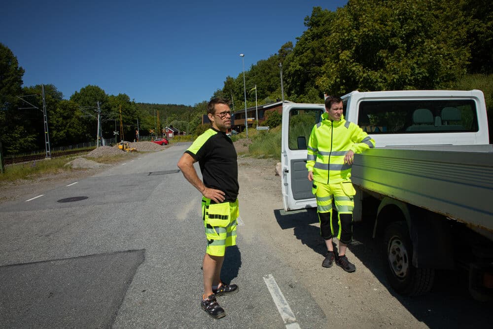 6575 Shorts Stretch EN ISO 20471 Kl 2/1, På modell 4