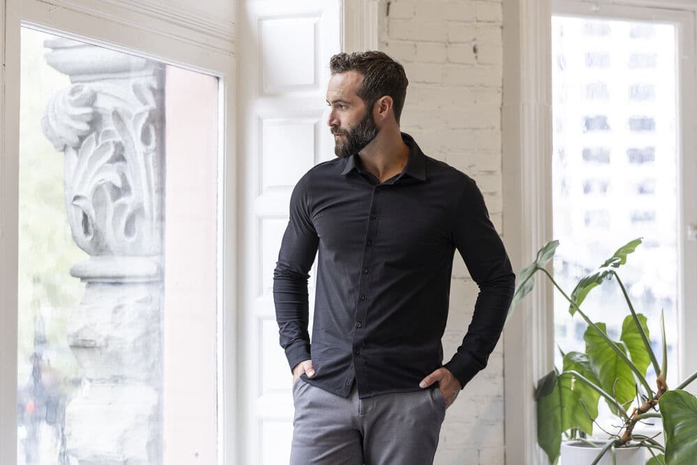 Hedley Stretch Shirt Men, På modell 2