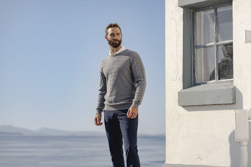 Blakely Knitted Sweater Men, På modell 1