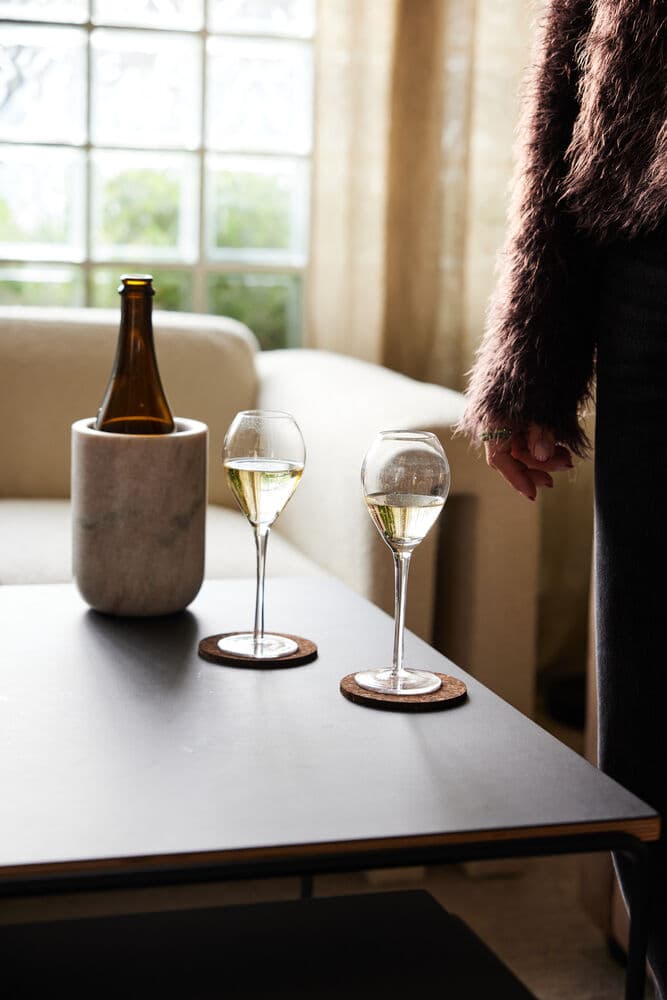 Saga champagneglass 2-pk., På modell 2