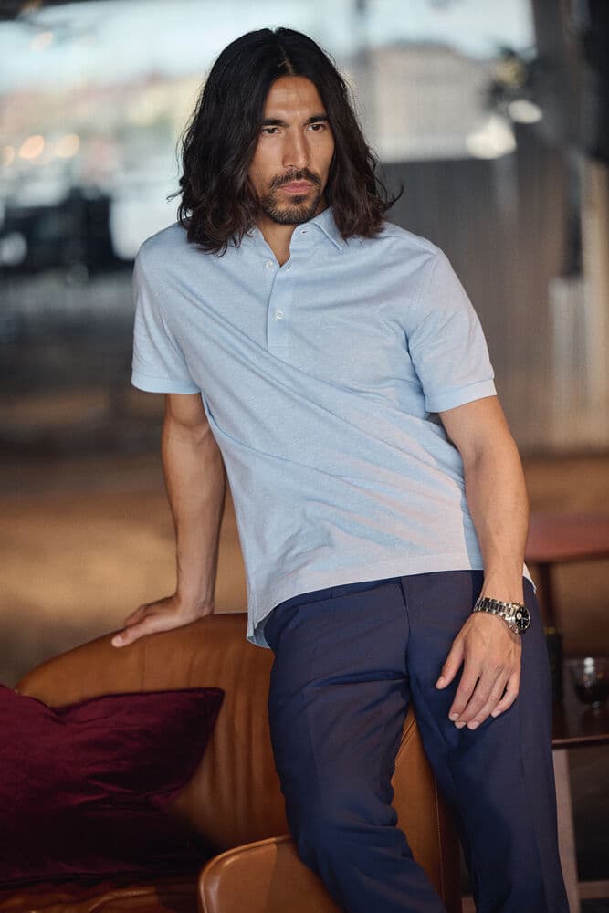 Indigo Bow 133 S/S Polo Tailored Fit, På modell 1