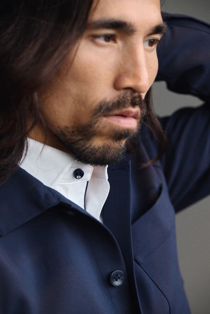 Patch Pocket Overshirt Unisex, På modell 5