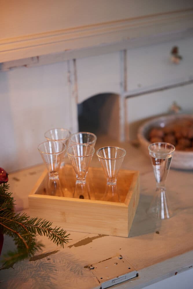 Nature snapsglass i bambusboks, 6-pk., På modell 5