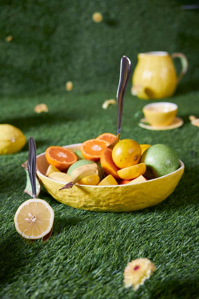 Skål Lemon Yellow, På modell 4
