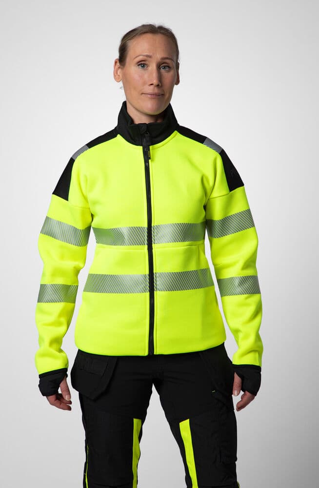 6111 Sweatshirt Dame EN ISO 20471 Kl 3/2, På modell 1