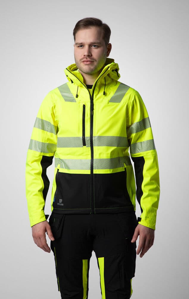 6416 Skalljakke EN ISO 20471 Kl 3/2, På modell 1