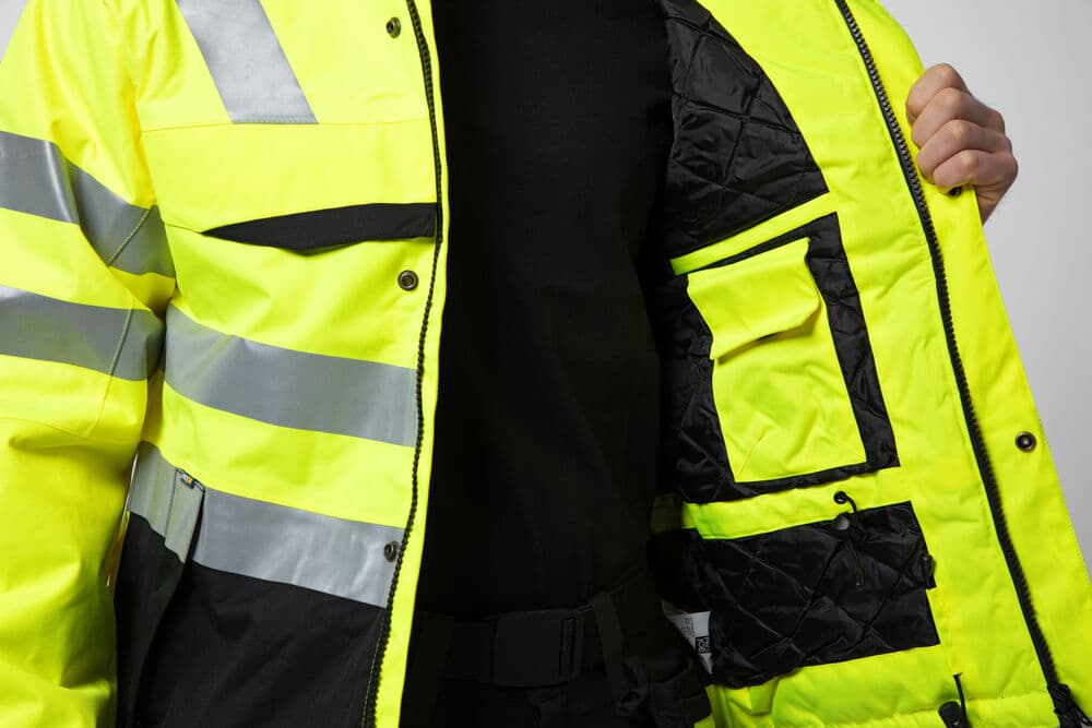 6418 funksjonsjakke EN ISO 20471 Kl 3 Fôret, På modell 3