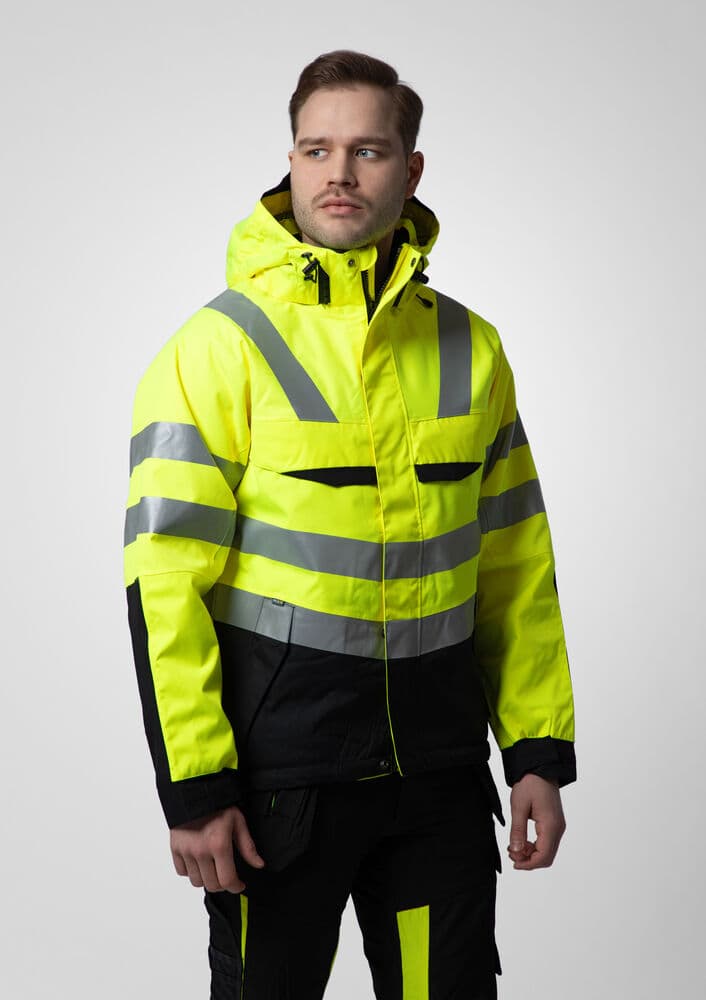 6418 funksjonsjakke EN ISO 20471 Kl 3 Fôret, På modell 1