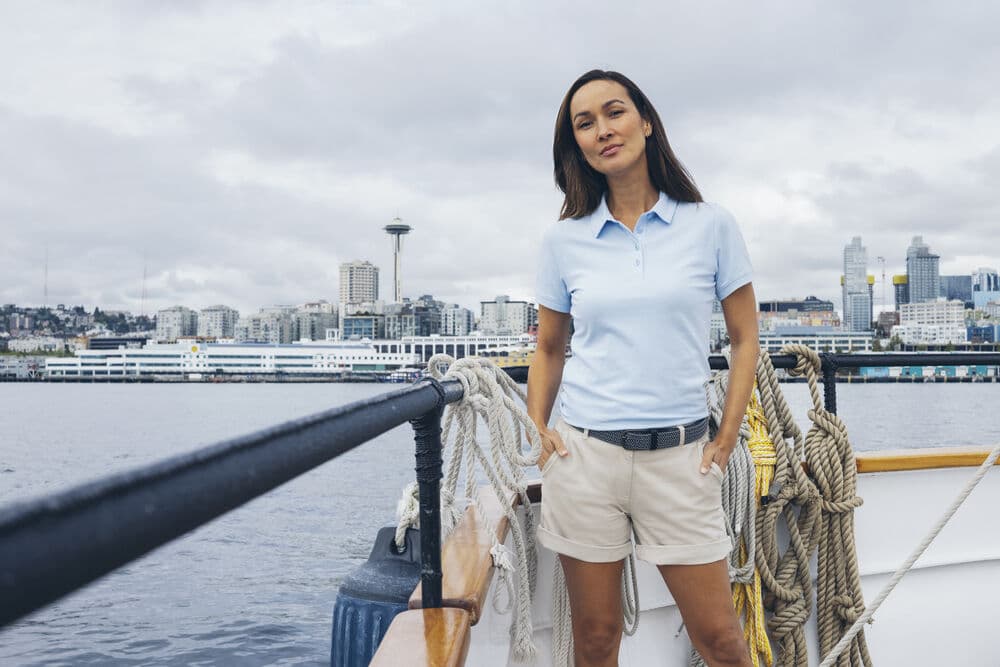 Oceanside Stretch Polo Ladies, På modell 5