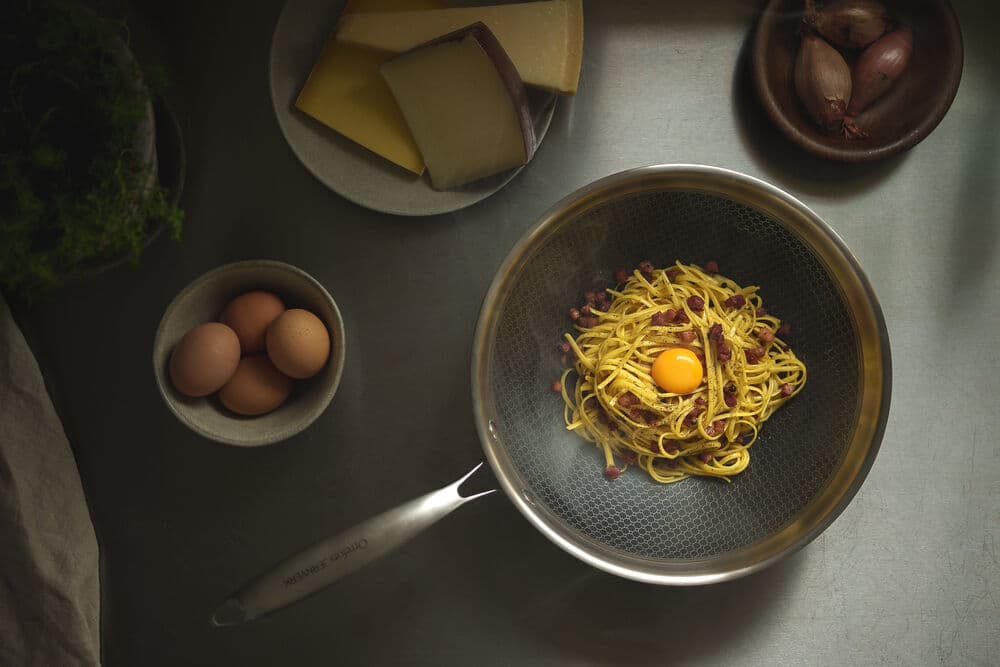Honey pastapanne, På modell 1
