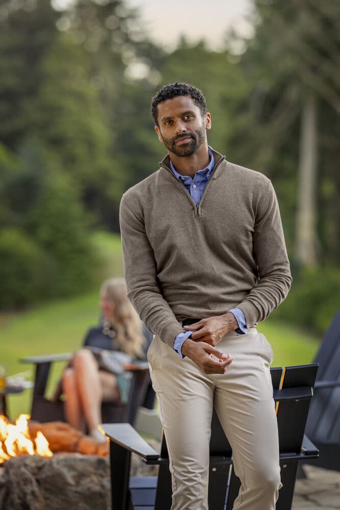 Oakville Half Zip Sweater Men, På modell 6