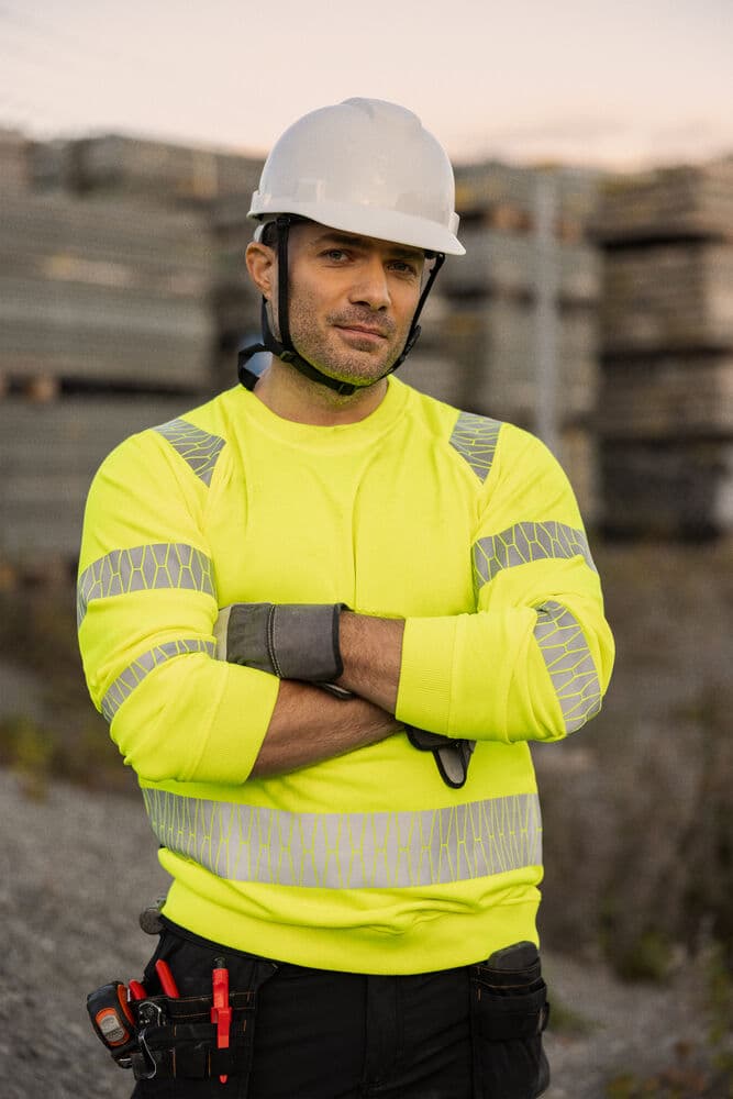 Sweatshirt Hi-Vis, På modell 1