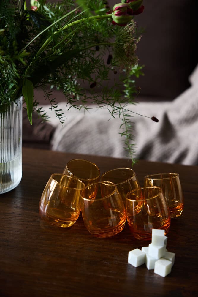 Tumblerglass med avrundet bunn, 6-pk., På modell 3