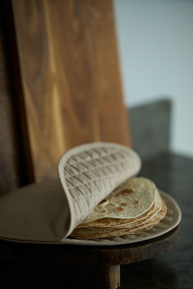 Tortillavarmer, På modell 1