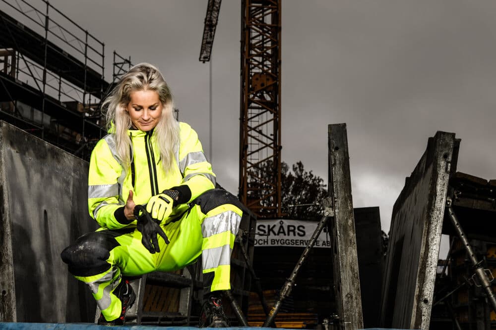 6104 Hettejakke EN ISO 20471 Kl 3/2, På modell 1