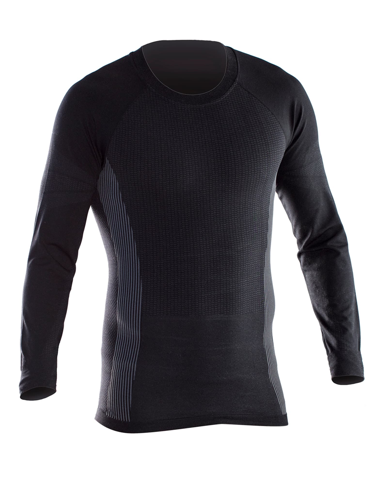 Seamless Roundneck, Dark Grey/Black