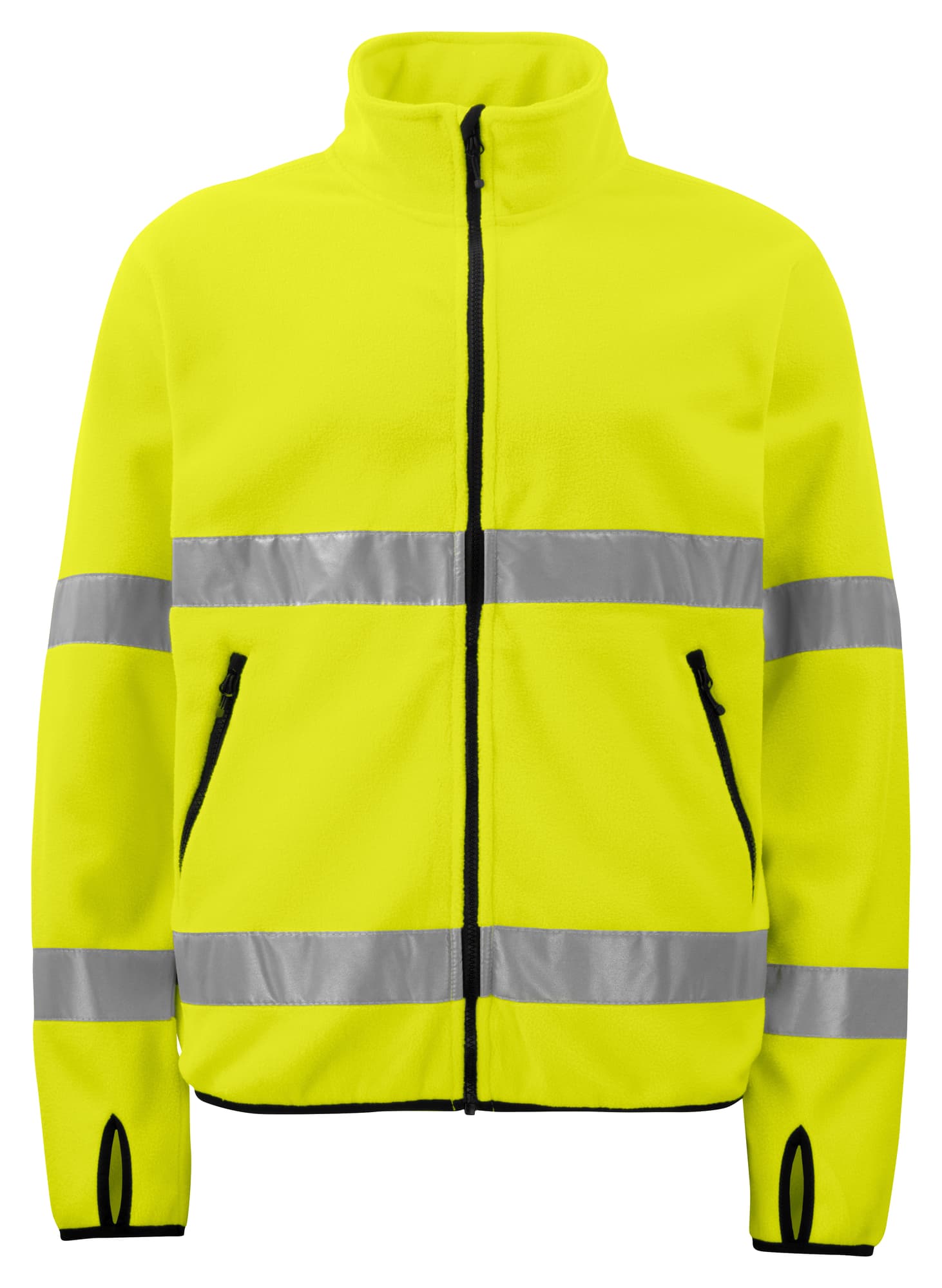 6327 Fleecejakke EN ISO 20471 Kl 3, Yellow/Black