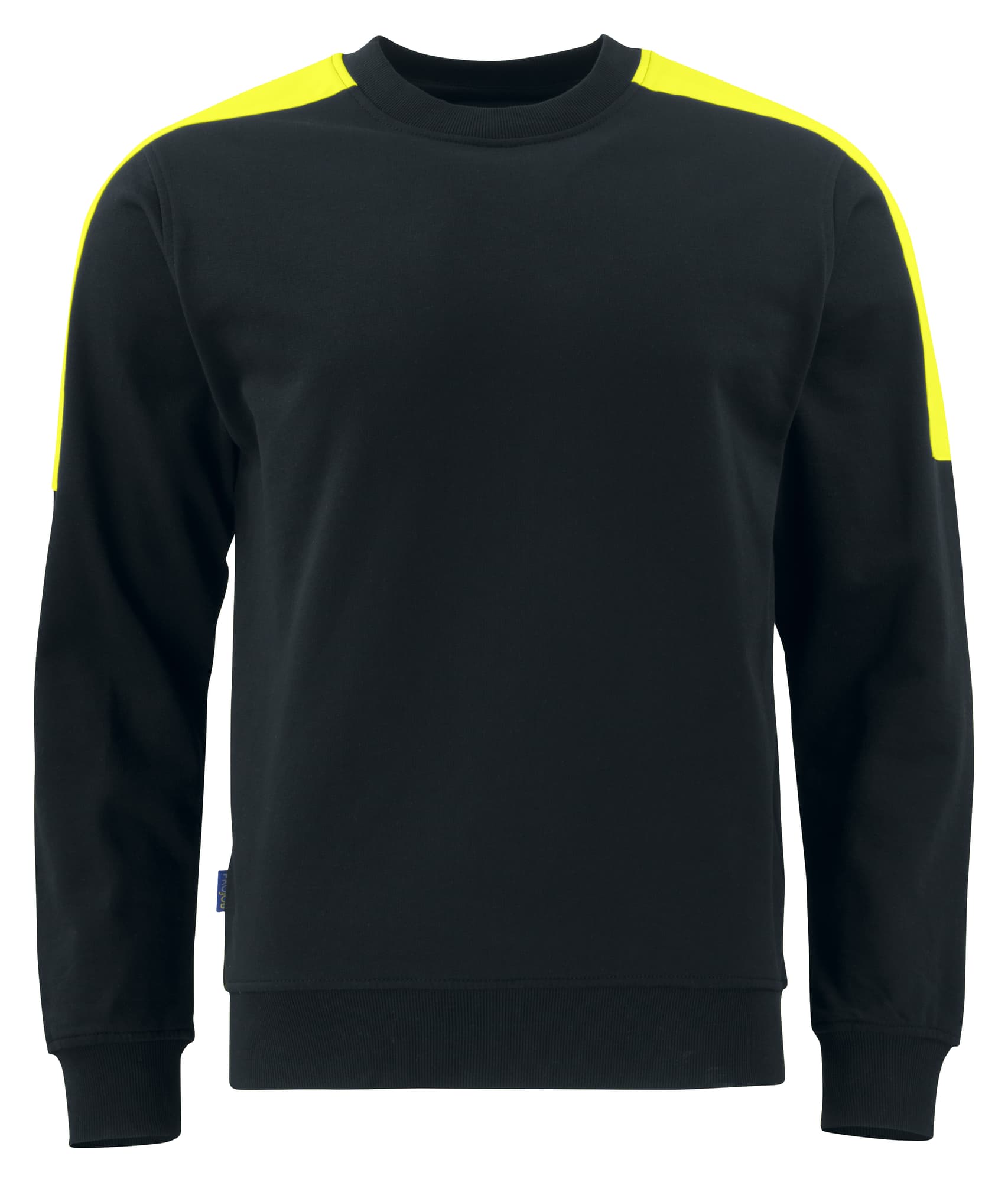 2125 SWEATSHIRT 100% BOMULL, Black/Yellow