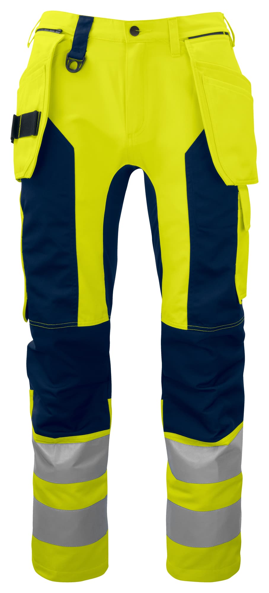 6513 Håndverksbukse EN ISO 20471 Kl 2/1, Yellow/Navy