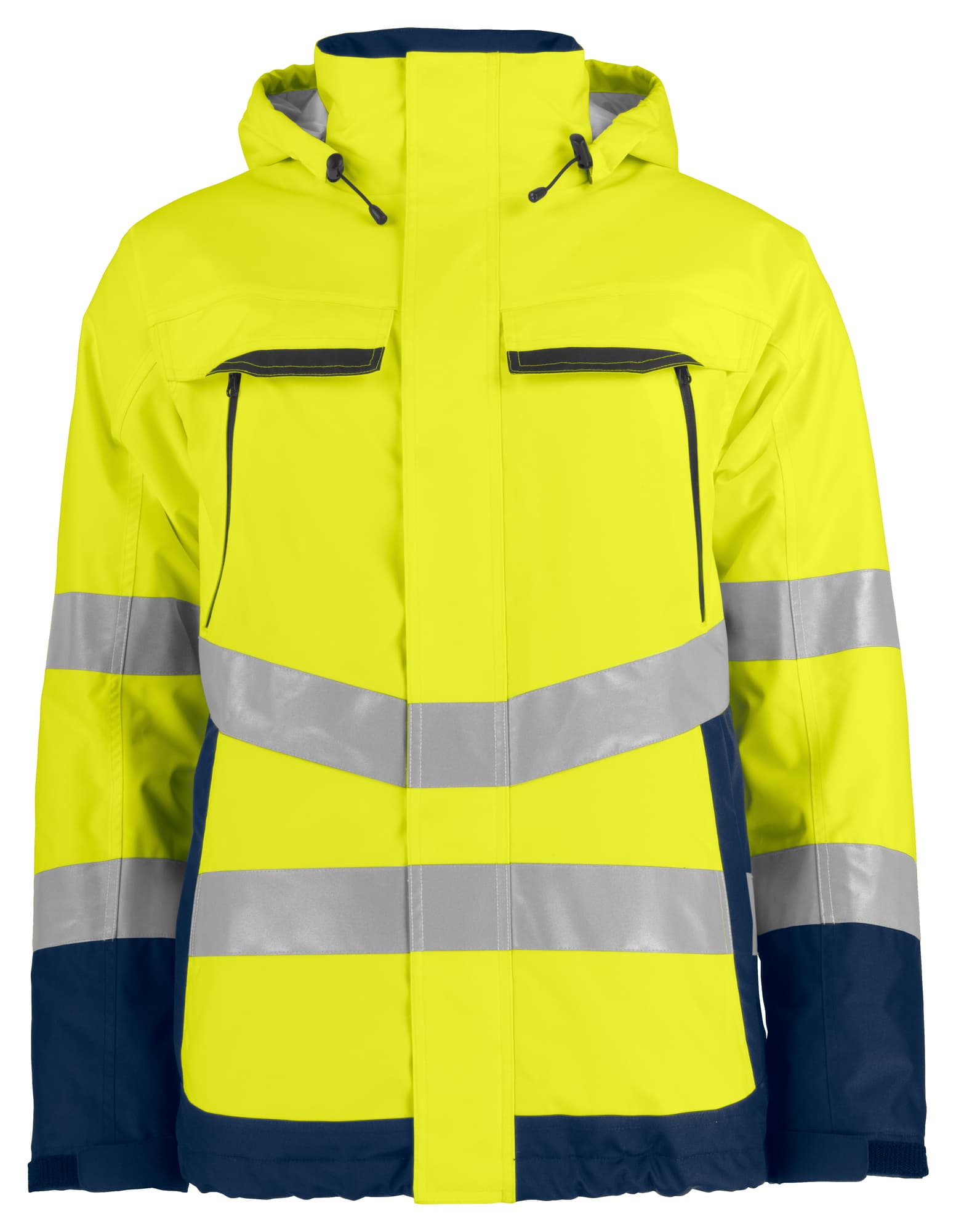 6441 Skalljakke EN ISO 20471 Klasse 3, Yellow/Navy