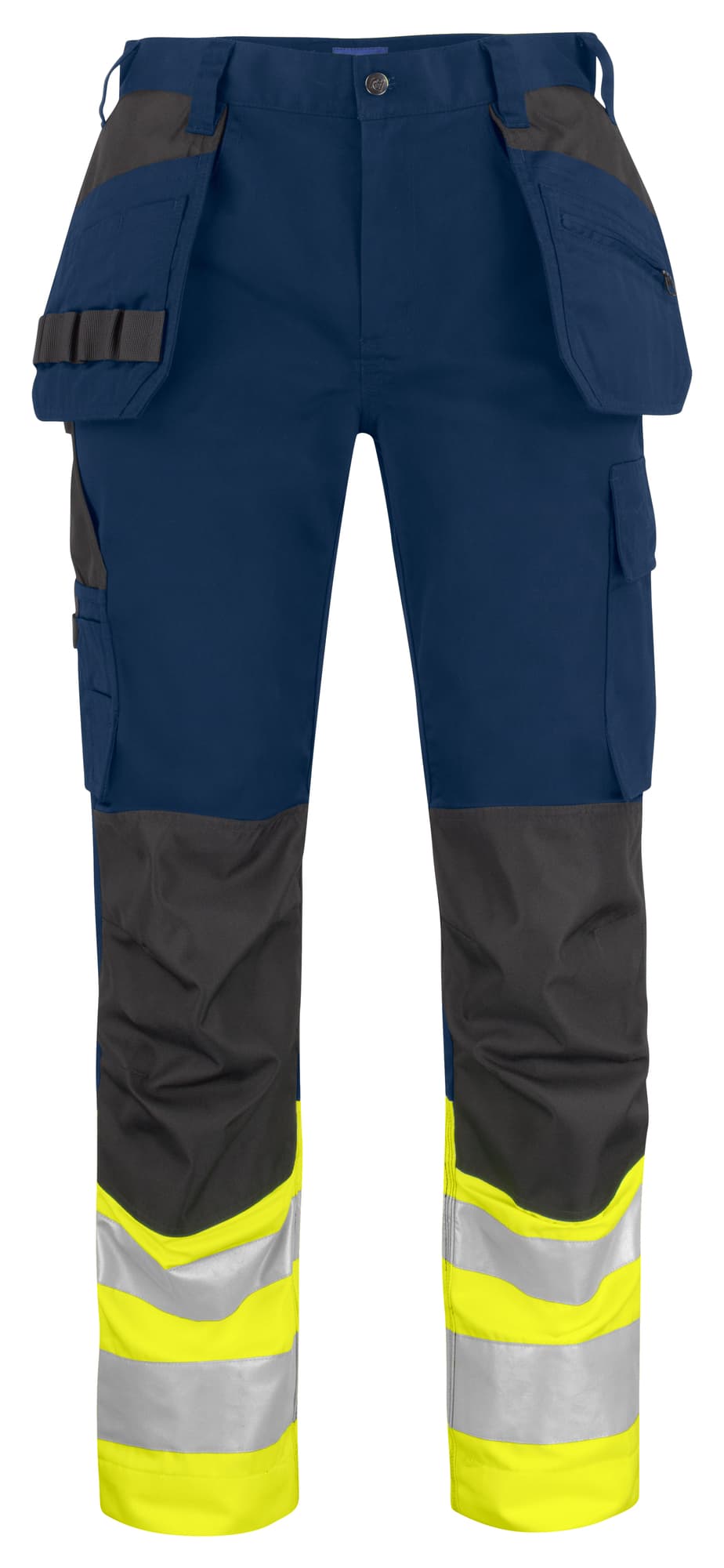 6534 Arbeidsbukse EN ISO 20471 Kl 1, Yellow/Navy