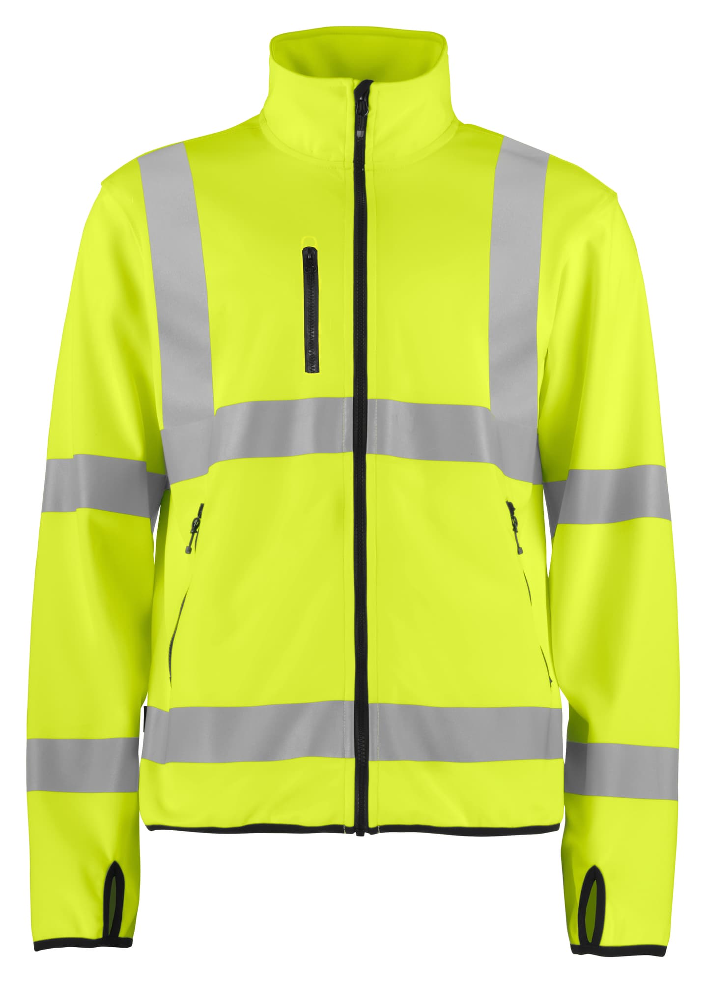 6105 Lett softshelljakke EN ISO 20471 Kl 3, Yellow/Black