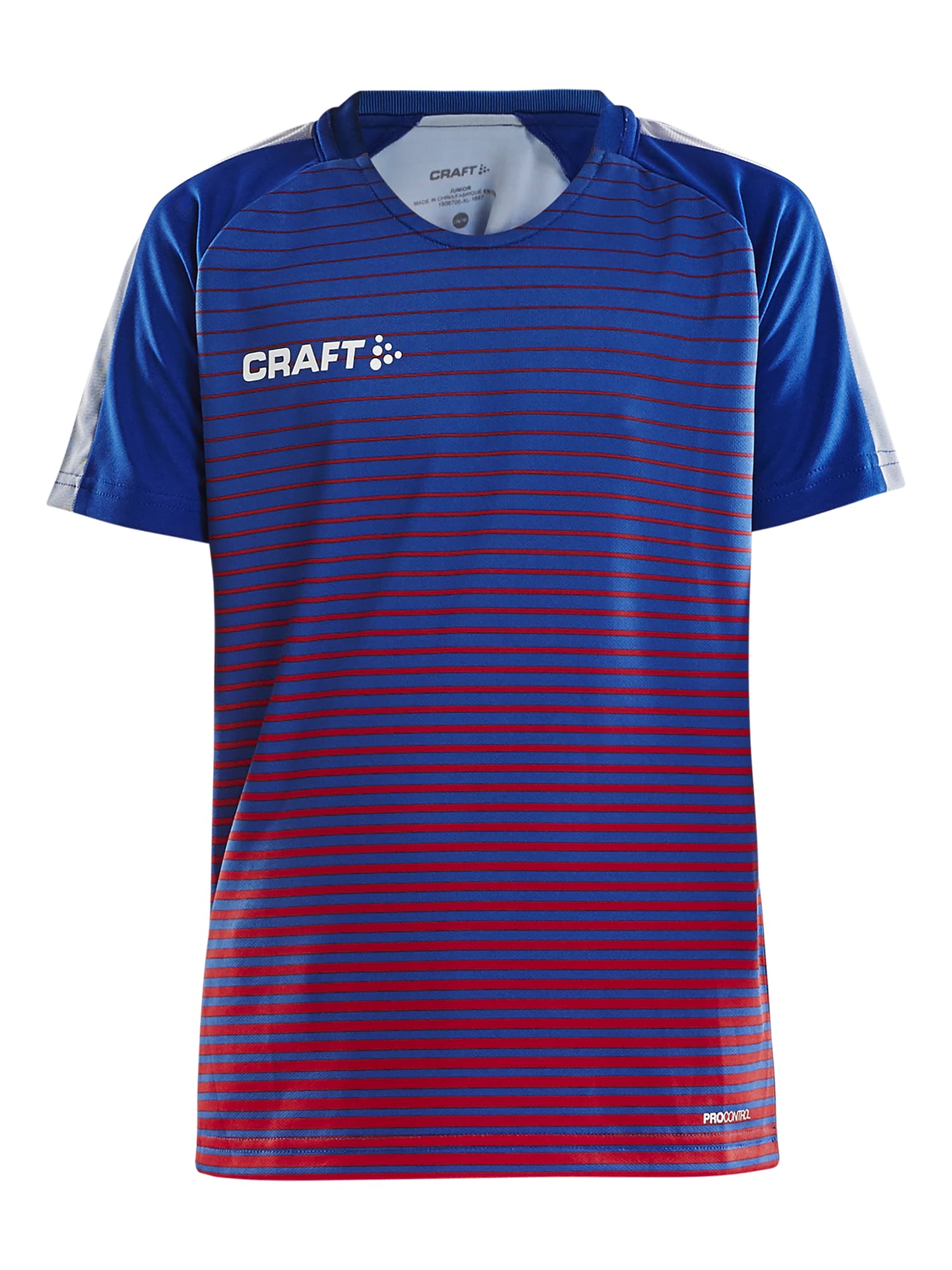 Pro Control Stripe Jersey Jr, Club Cobolt/Bright Red