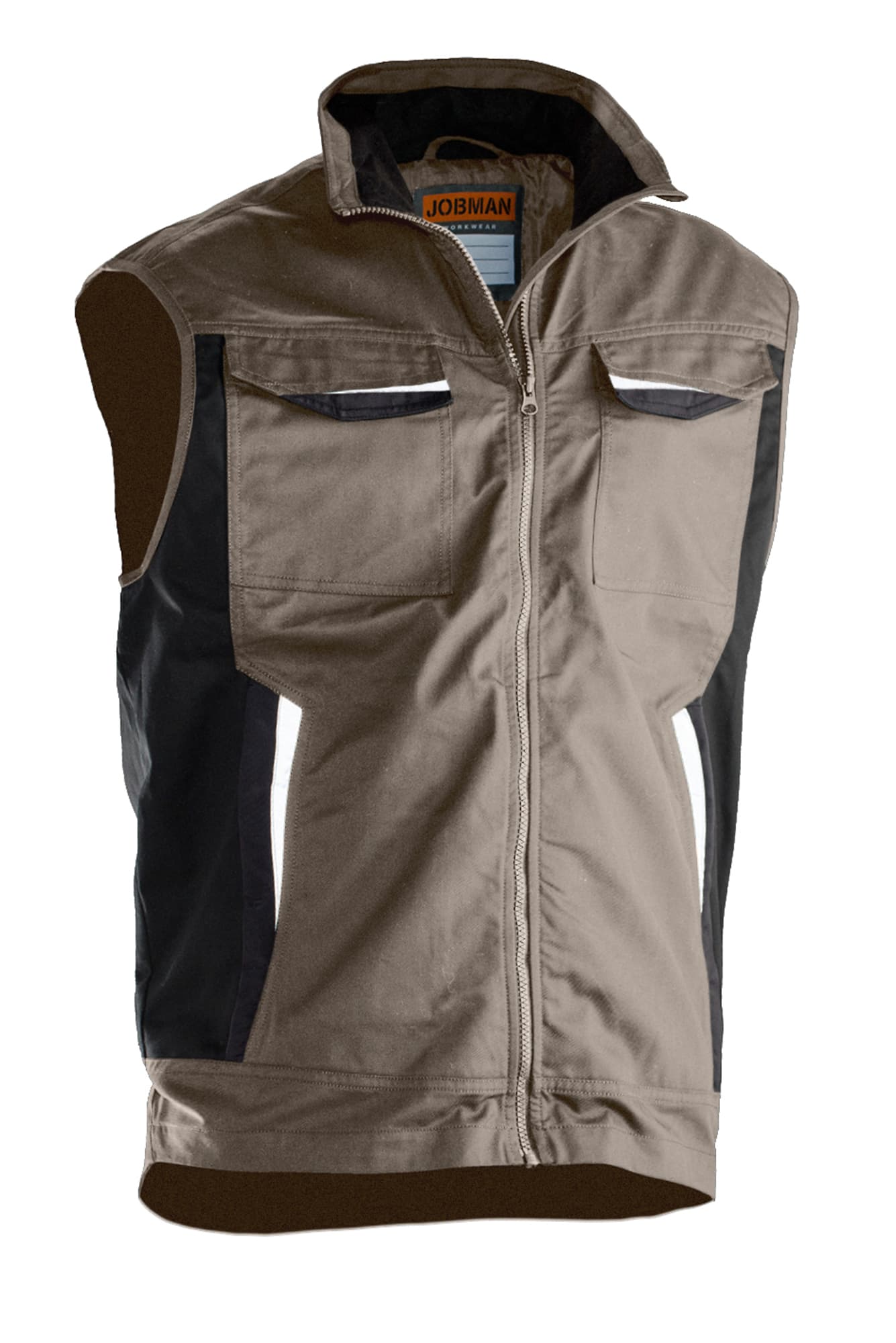 Poly Cotton Vest, Khaki