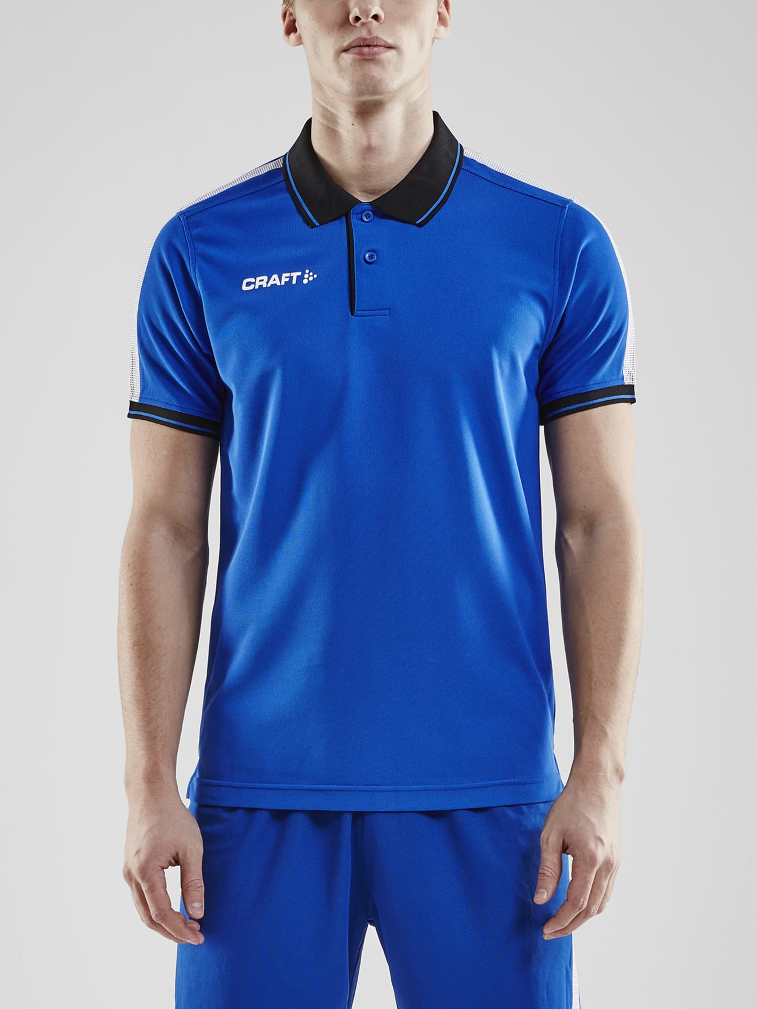 Pro Control Poloshirt M, Club Cobolt/Black