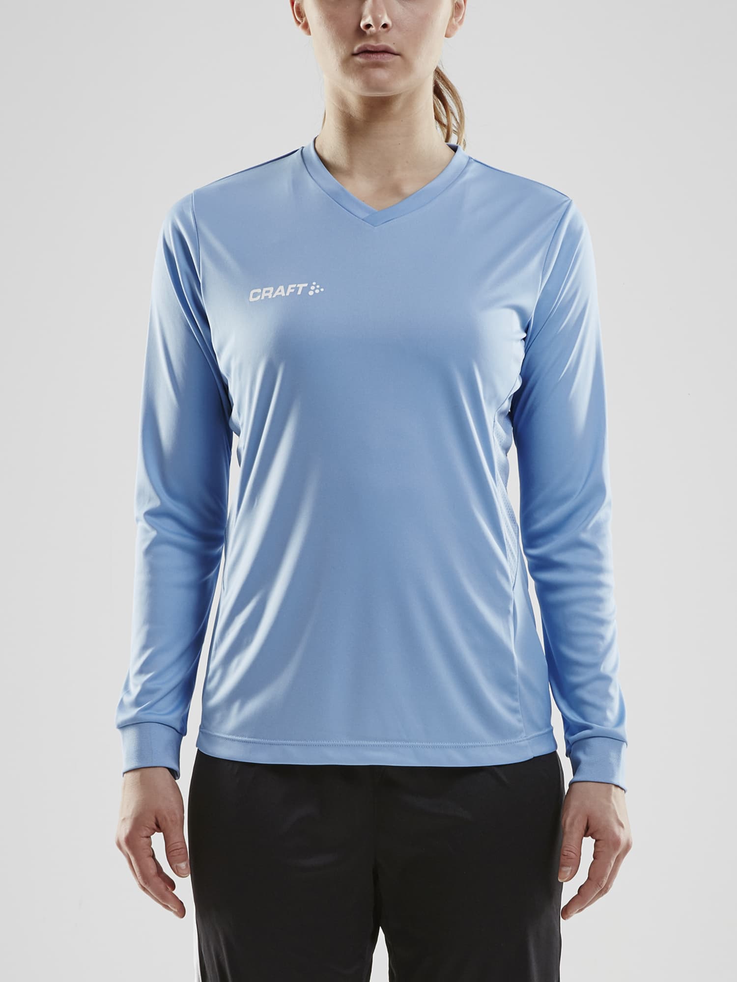 Squad Go Jersey Solid Ls W, Sky Blue