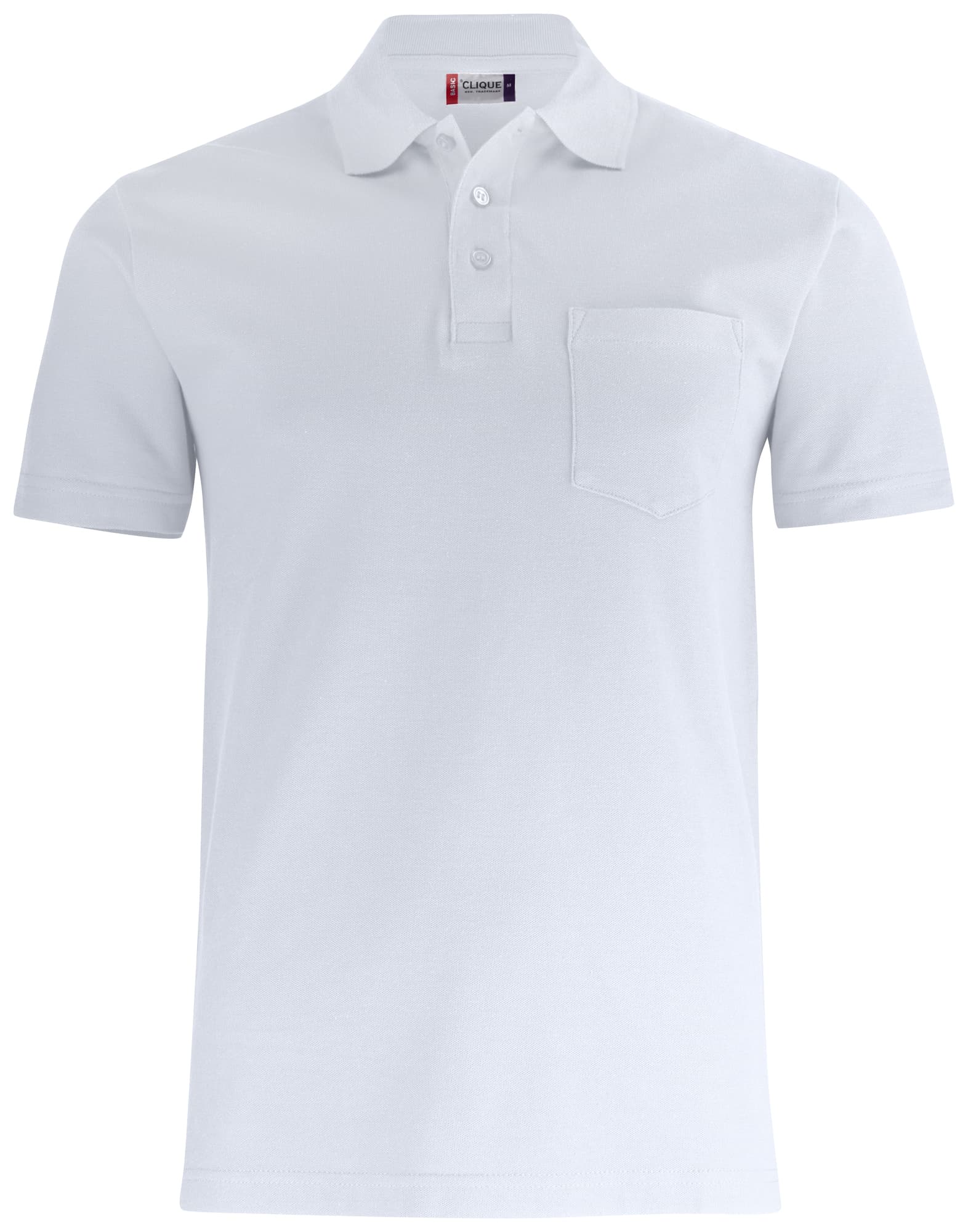 Basic Polo Pocket, White