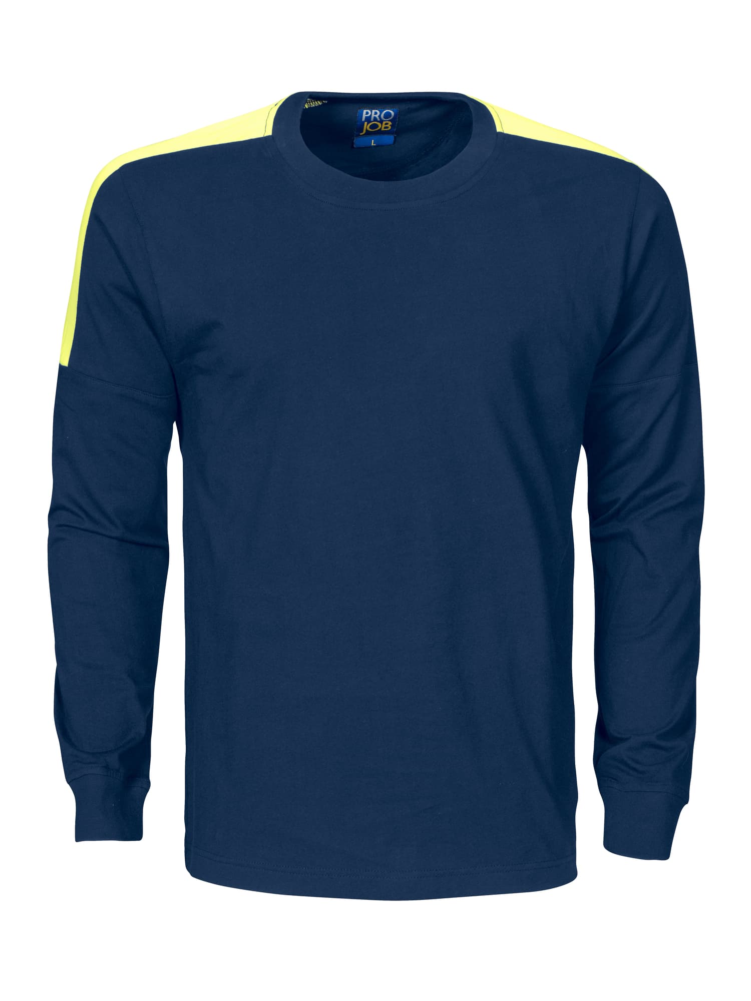 2020 T-Shirt med lang arm, Navy/Yellow