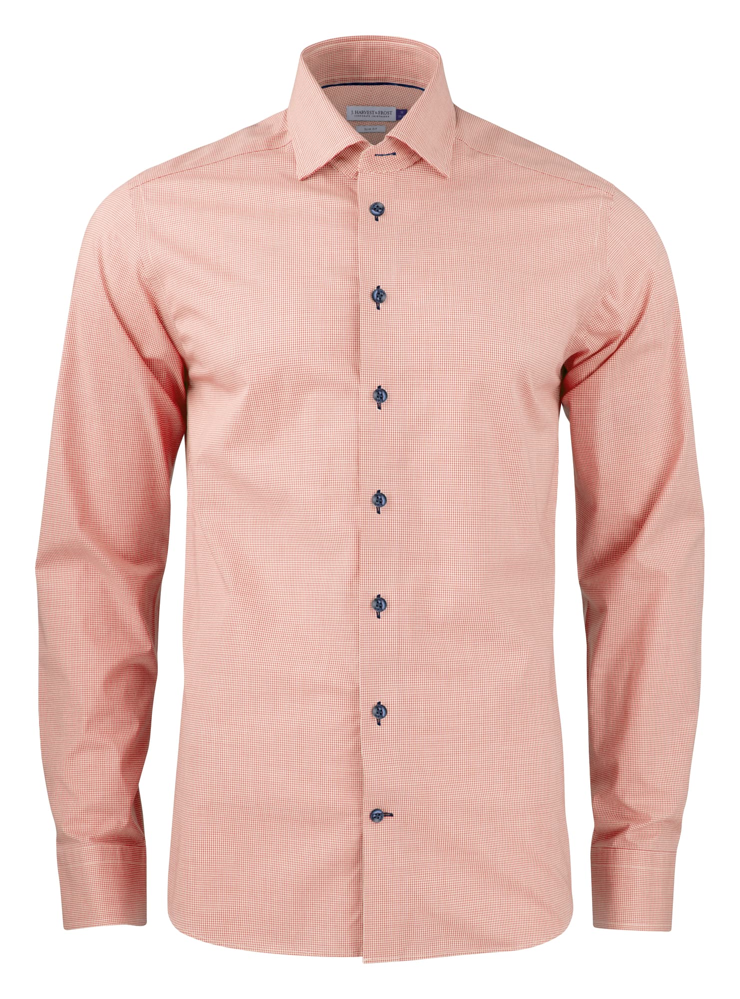JH&F Purple Bow 141 Slim Fit, Orange Check