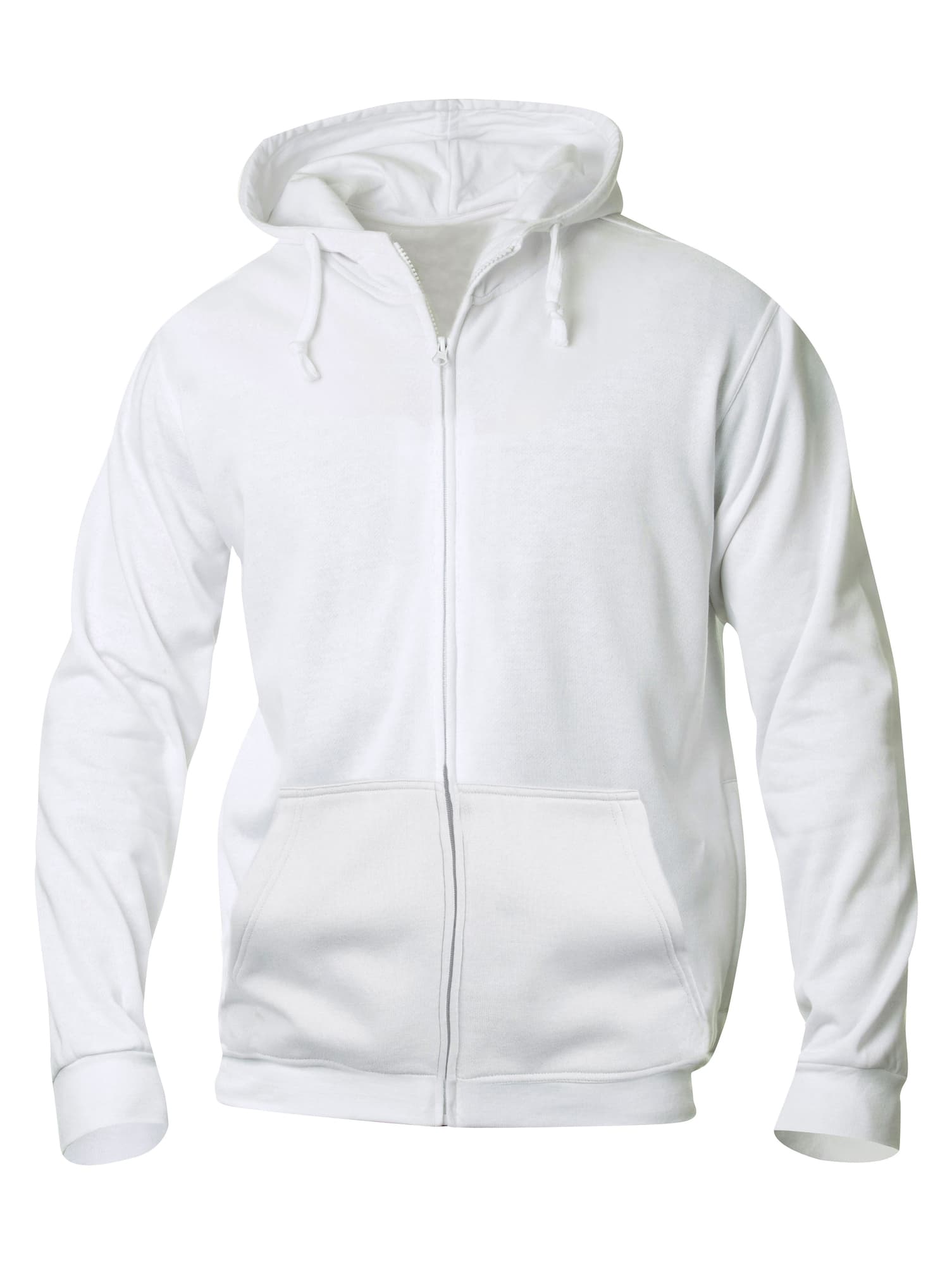 Basic Hoody Full Zip, White