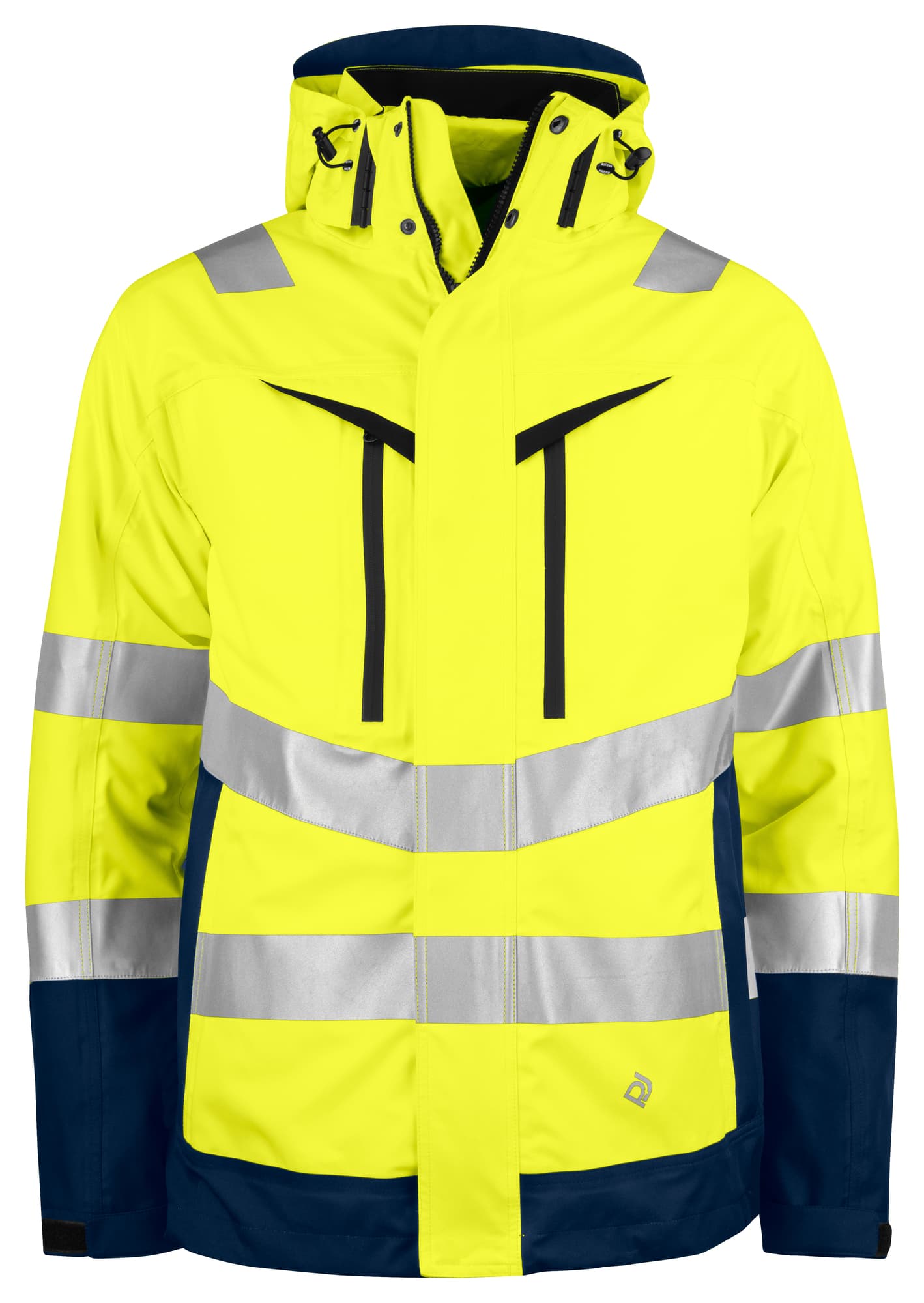 6445 Funksjonsjakke 3-i-1 EN ISO 20471 Kl 3/2, Yellow/Navy