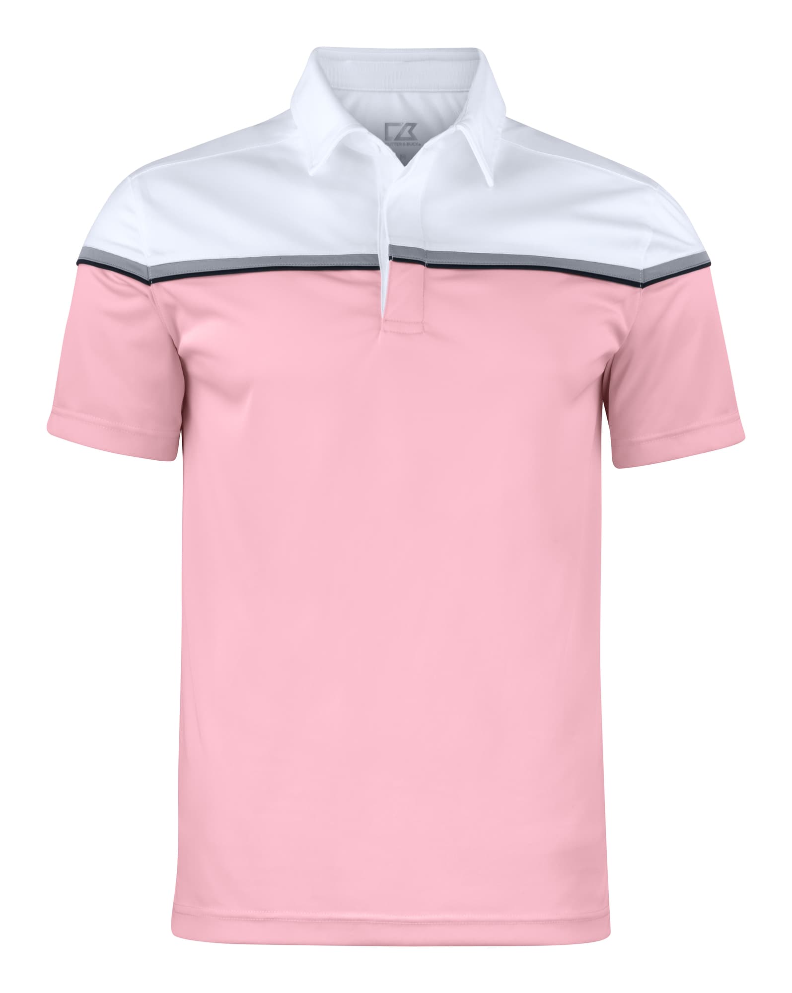 Seabeck polo Men, Pink/White