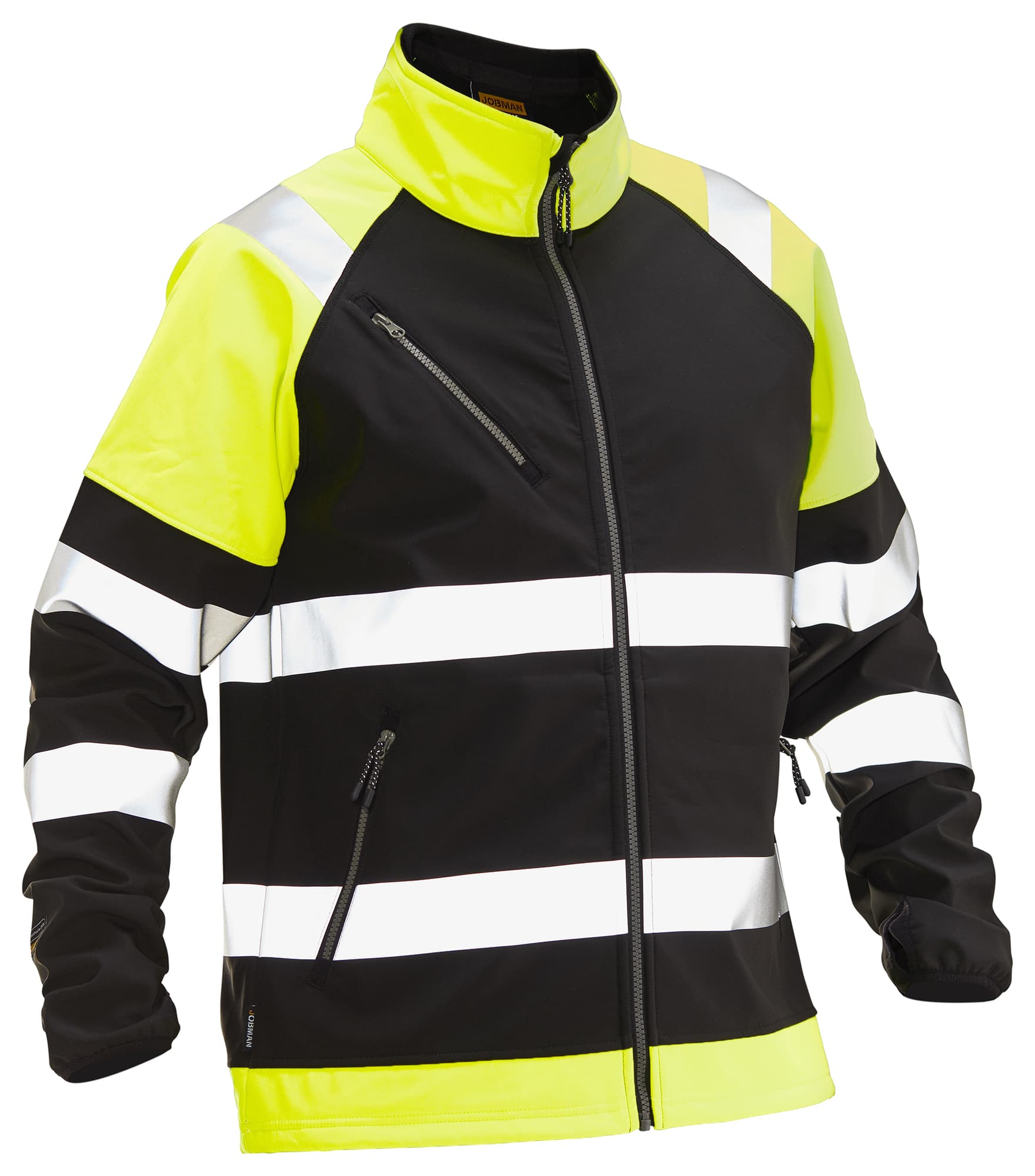 Softshell Jacket Hi-Vis, Black/Yellow