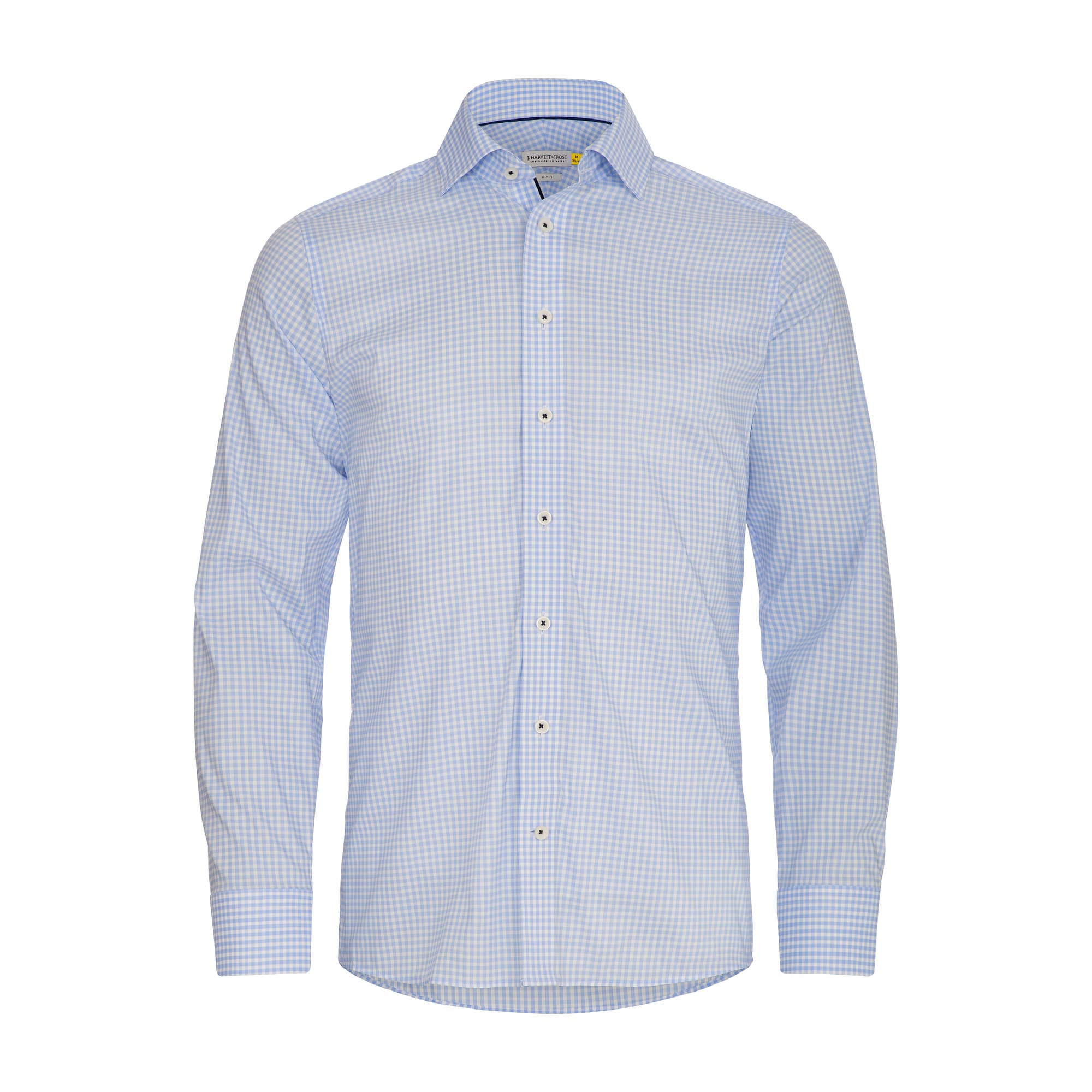 JH&F Yellow Bow 53 Slim, Skyblue Check