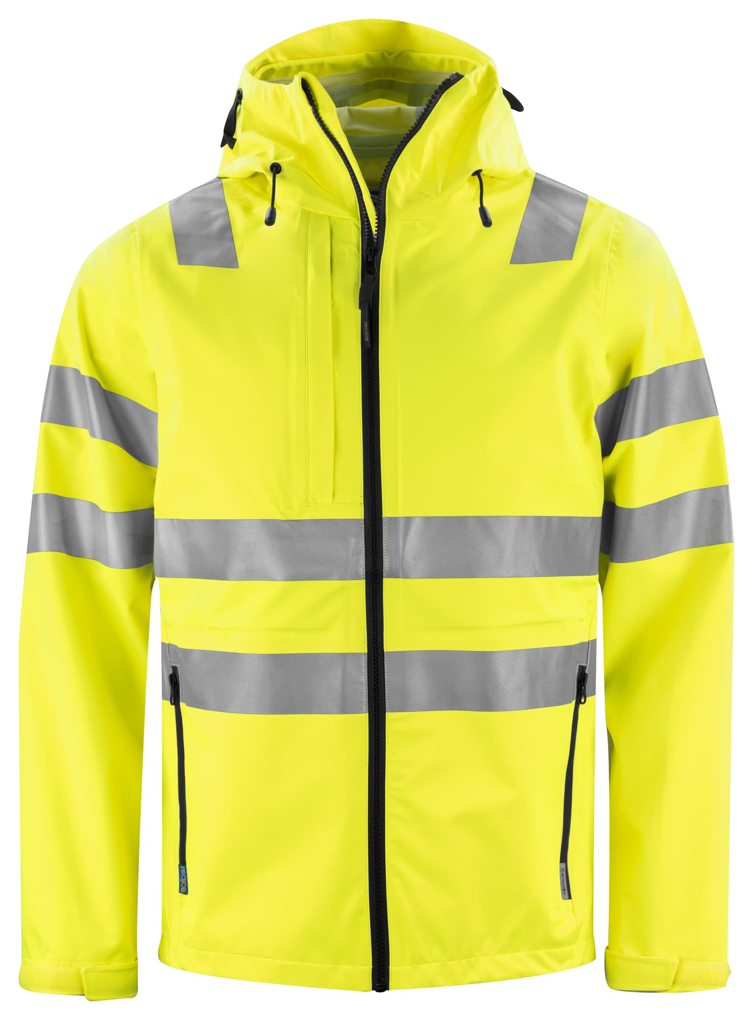 6450 Regnjakke EN ISO 20471 Kl 3/2, Yellow/Black