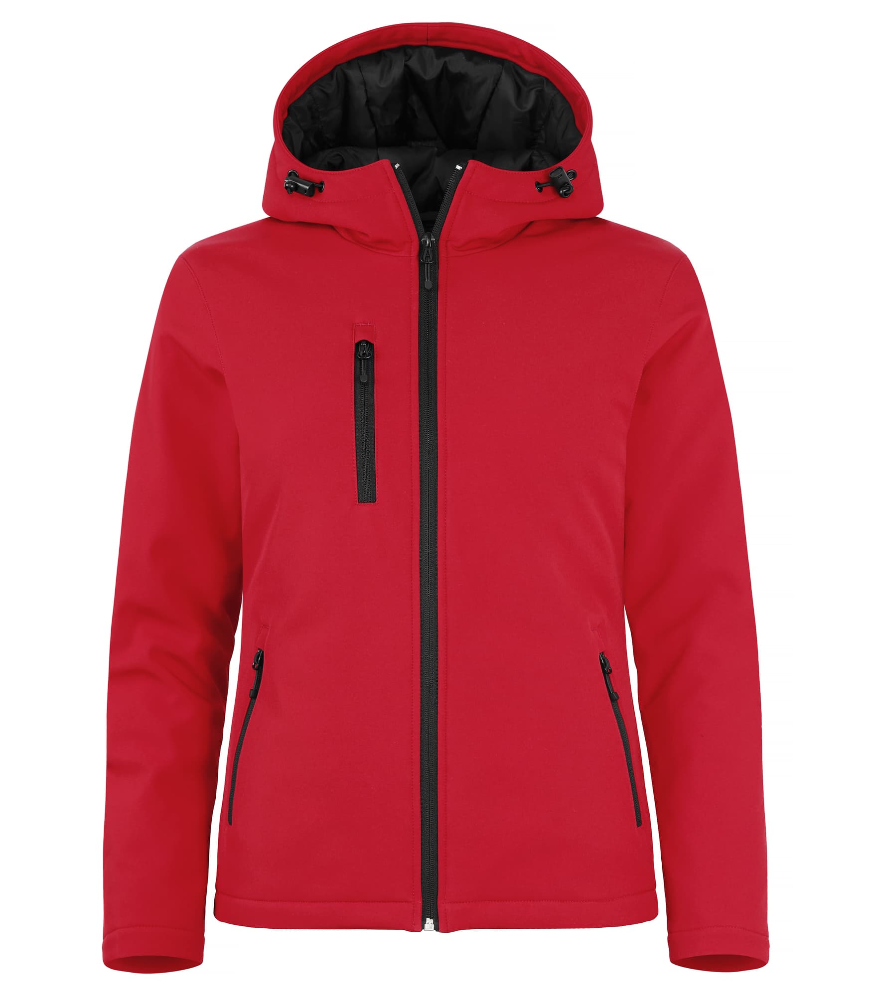 Padded Hoody Softshell Women, Red