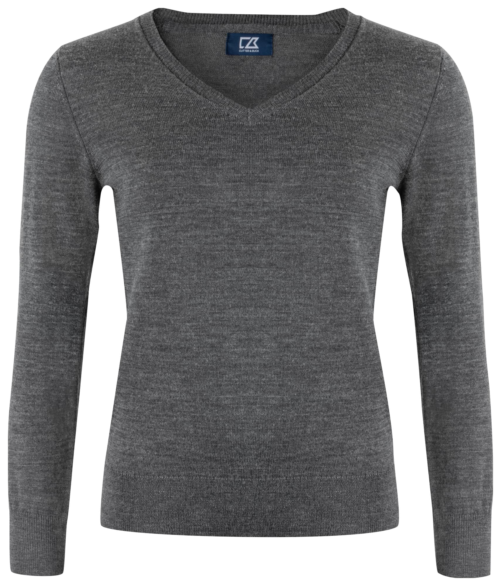 Vernon V-neck Ladies, Anthracite Melange