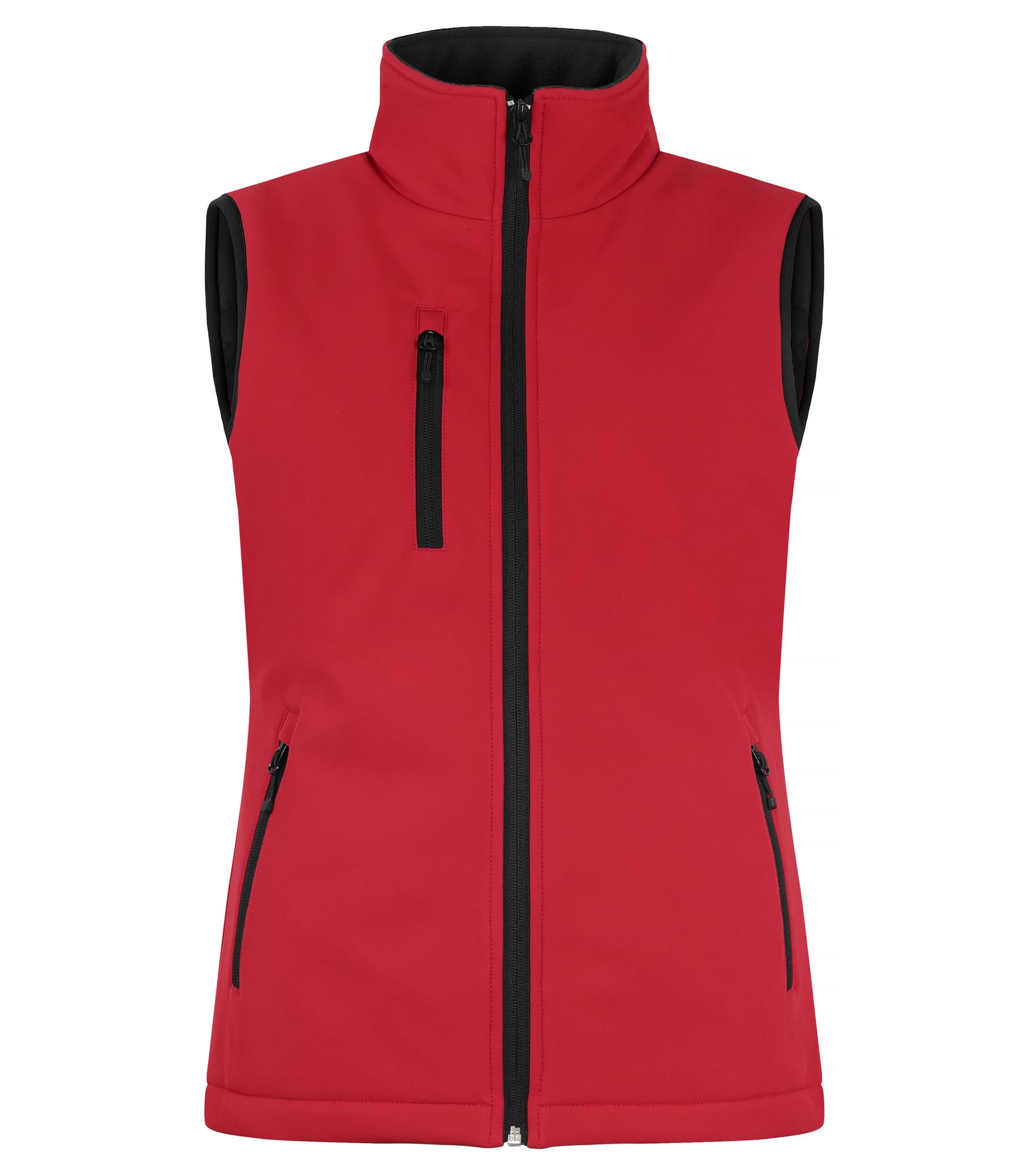Padded Softshell Vest Women, Red