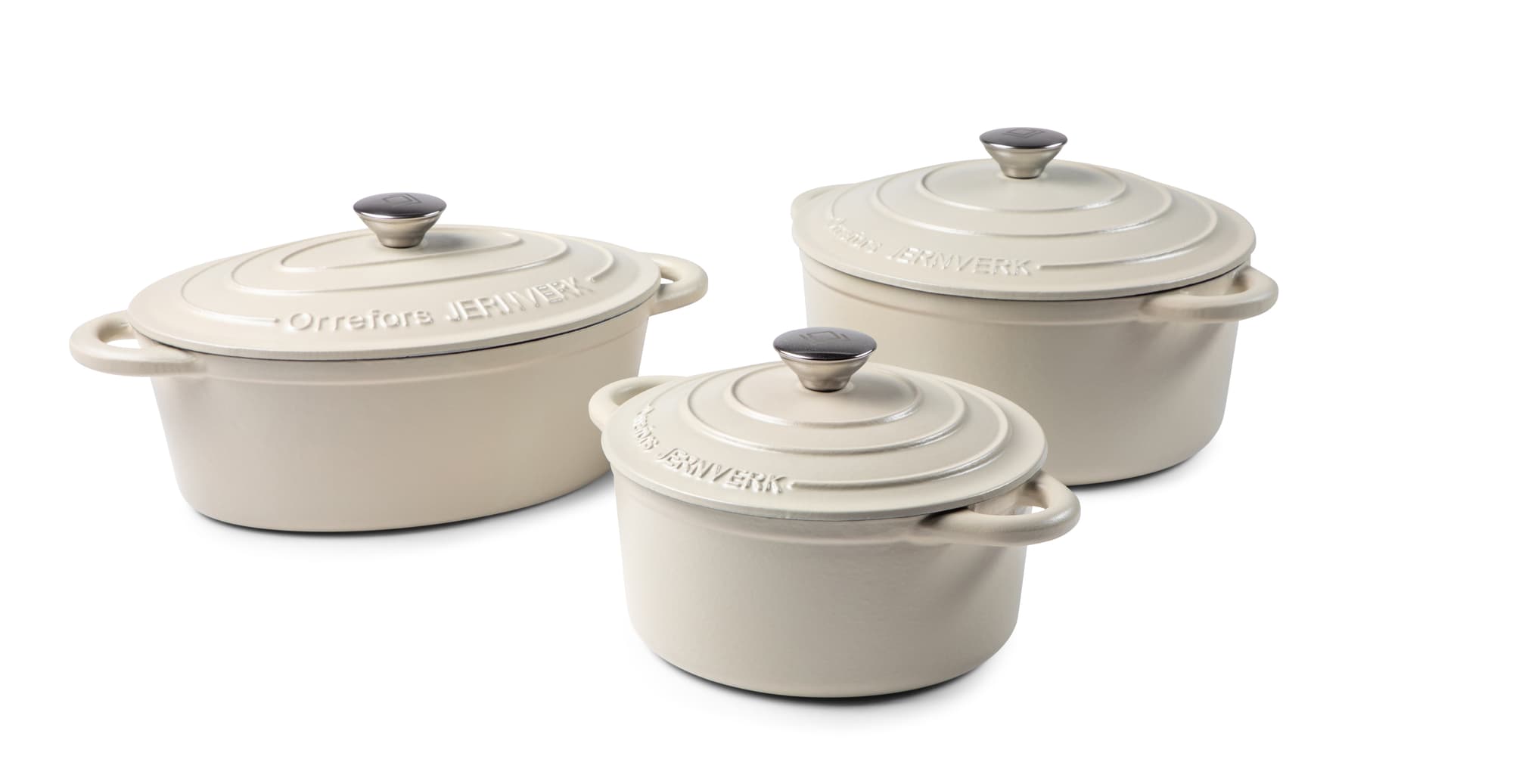 Orrefors Jernverk Gryte 4 liter, Off-White