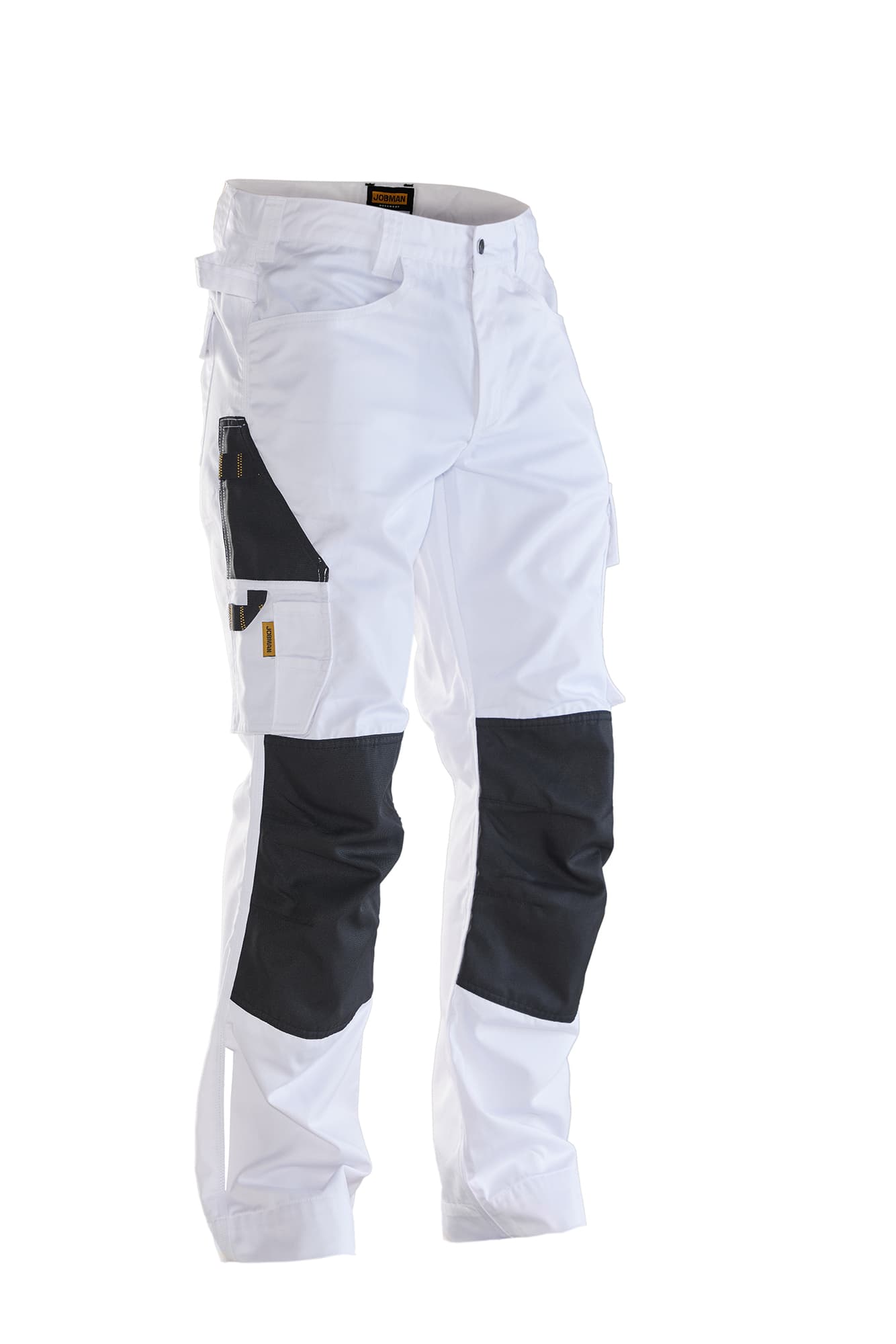 Poly Cotton Work Trousers, white/black